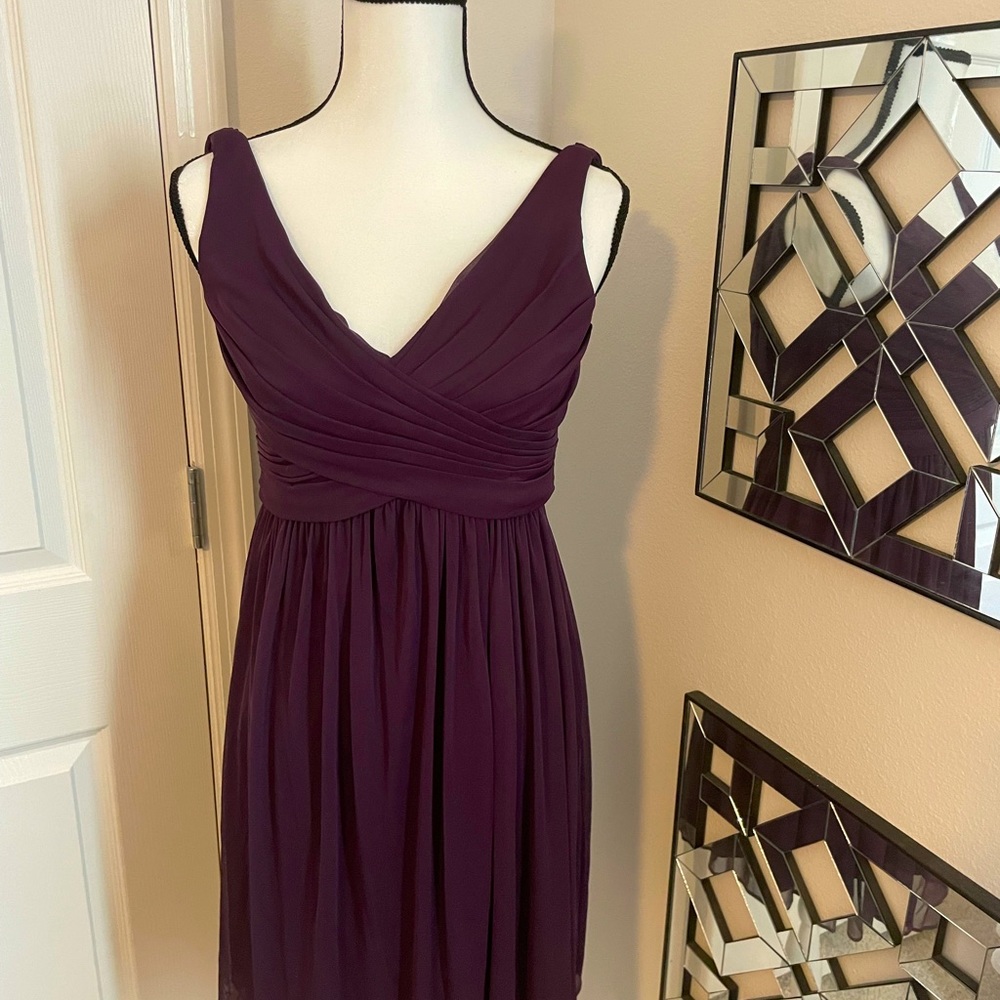 David’s bridal F16007 plum dress; wore once